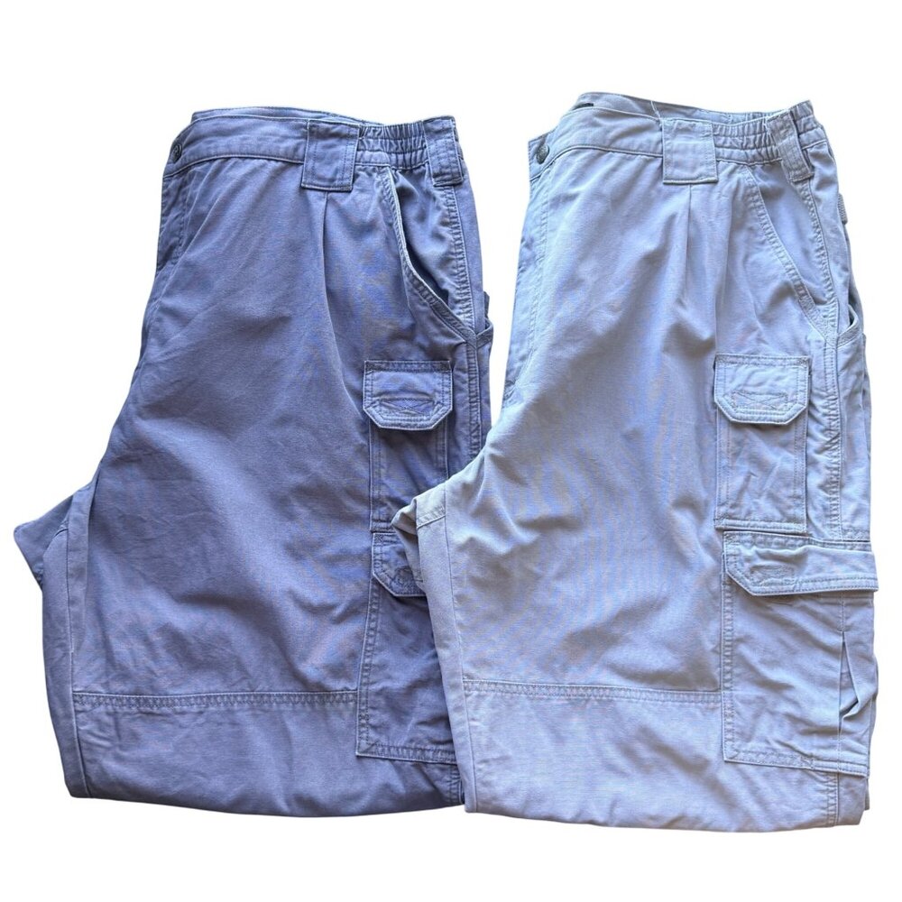 5.11 Tactical Cargo Pants Mens 44x30 Grey & Khaki Utility Cotton Workwear